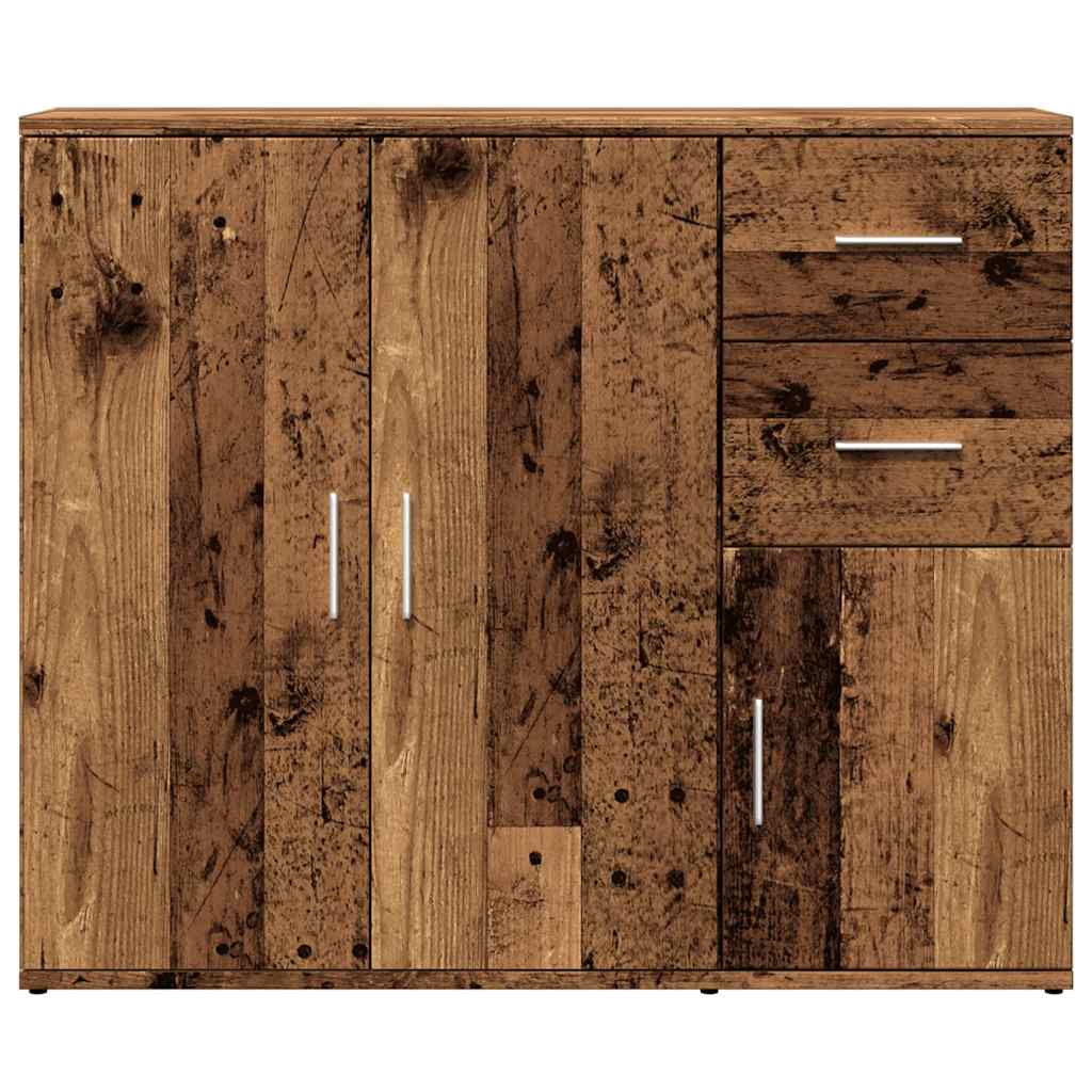 Modern Wooden Sideboard Storage Cabinet Unit With 3 Doors & 2 Drawers wood