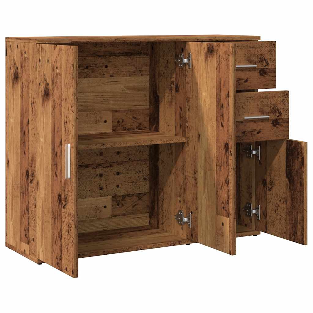 Modern Wooden Sideboard Storage Cabinet Unit With 3 Doors & 2 Drawers wood