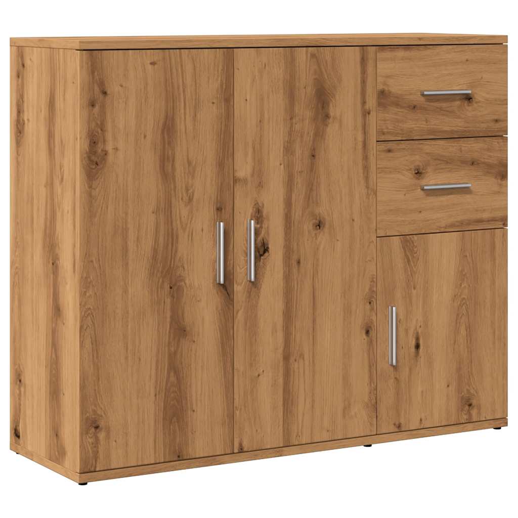 Modern Wooden Sideboard Storage Cabinet Unit With 3 Doors & 2 Drawers wood
