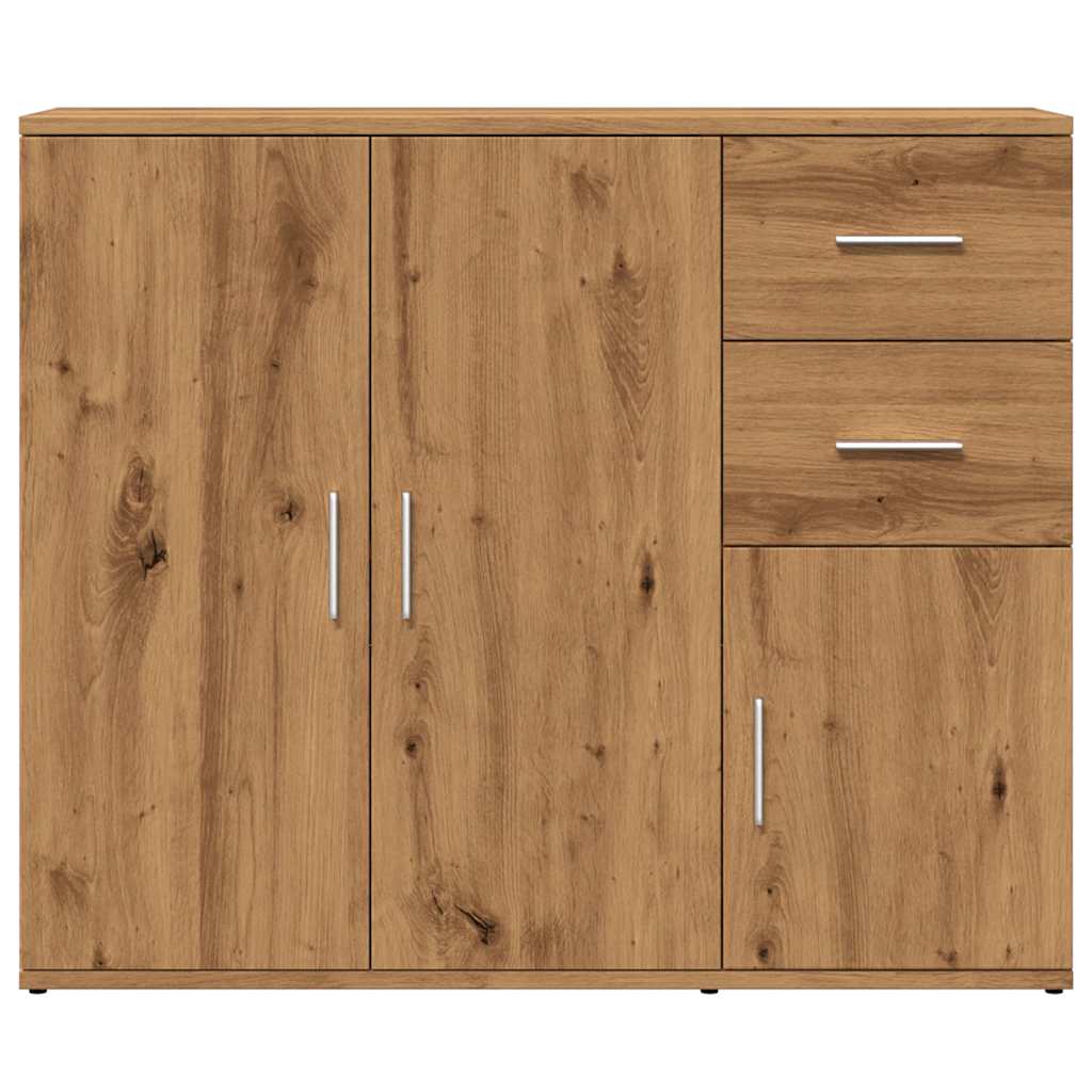 Modern Wooden Sideboard Storage Cabinet Unit With 3 Doors & 2 Drawers wood