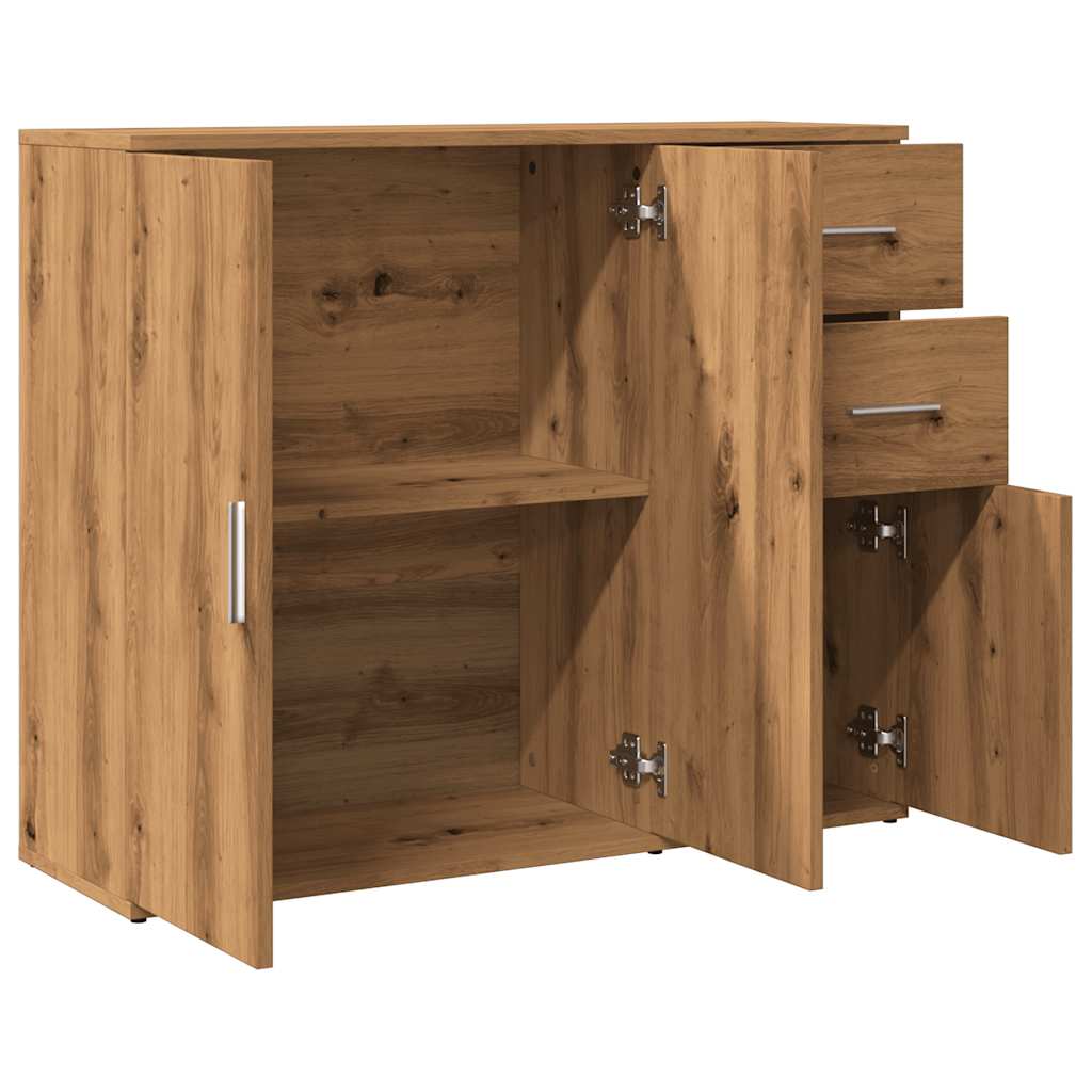 Modern Wooden Sideboard Storage Cabinet Unit With 3 Doors & 2 Drawers wood