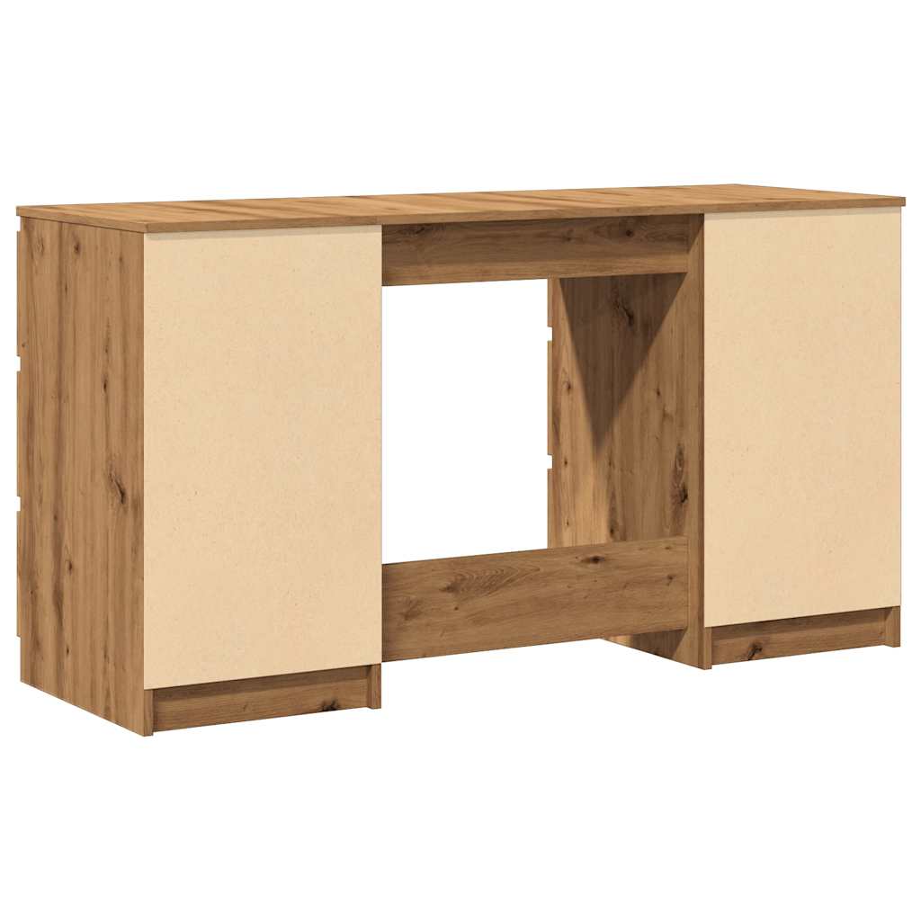 Modern Wooden Home Office Computer Desk Table With 6 Storage Drawers