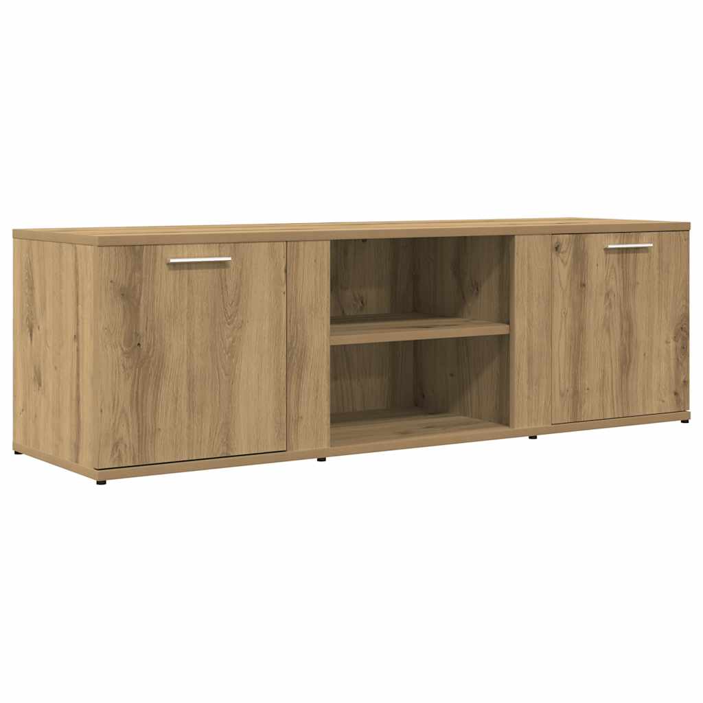 Modern Wooden TV Tele Stand Media Unit Cabinet With 2 Doors & Storage Shelf