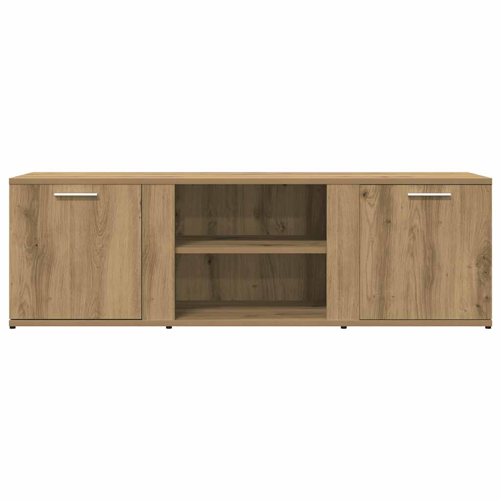 Modern Wooden TV Tele Stand Media Unit Cabinet With 2 Doors & Storage Shelf