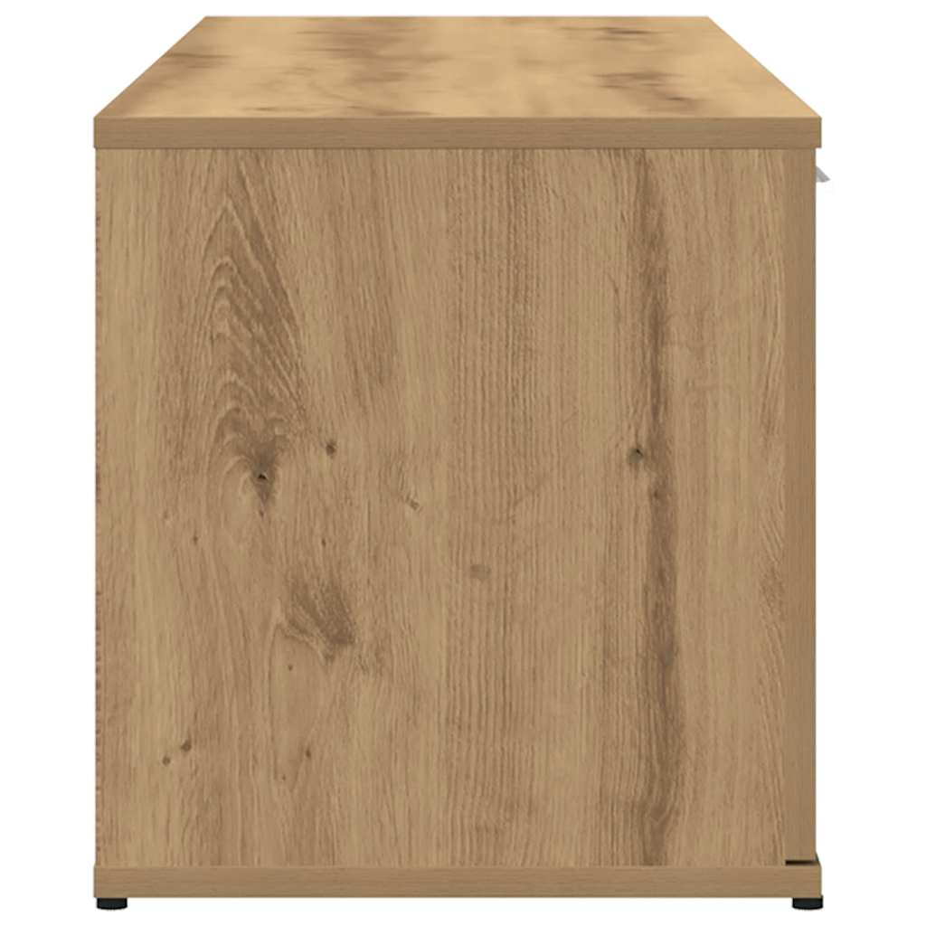 Modern Wooden TV Tele Stand Media Unit Cabinet With 2 Doors & Storage Shelf