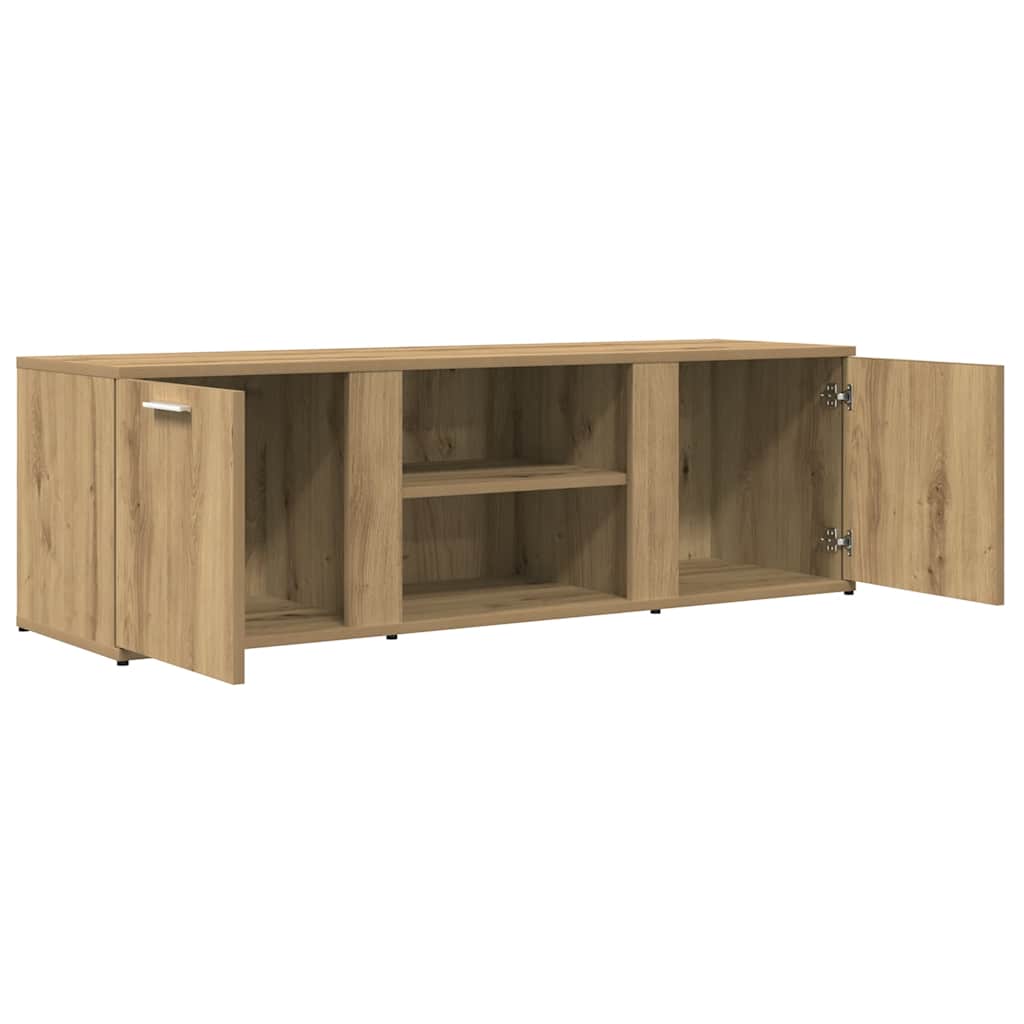 Modern Wooden TV Tele Stand Media Unit Cabinet With 2 Doors & Storage Shelf