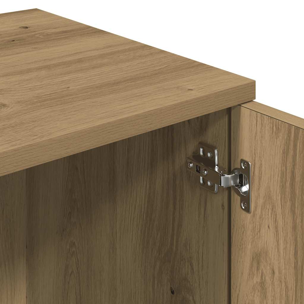 Modern Wooden TV Tele Stand Media Unit Cabinet With 2 Doors & Storage Shelf
