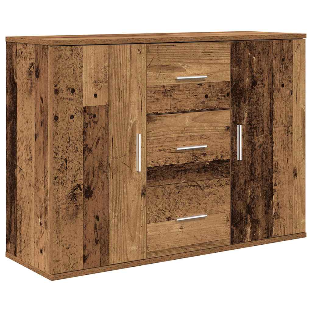 Modern Wooden Sideboard Storage Cabinet Unit With 2 Doors & 3 Drawers Wood