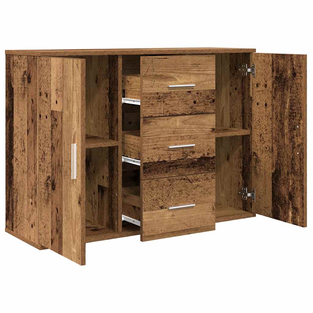 Modern Wooden Sideboard Storage Cabinet Unit With 2 Doors & 3 Drawers Wood