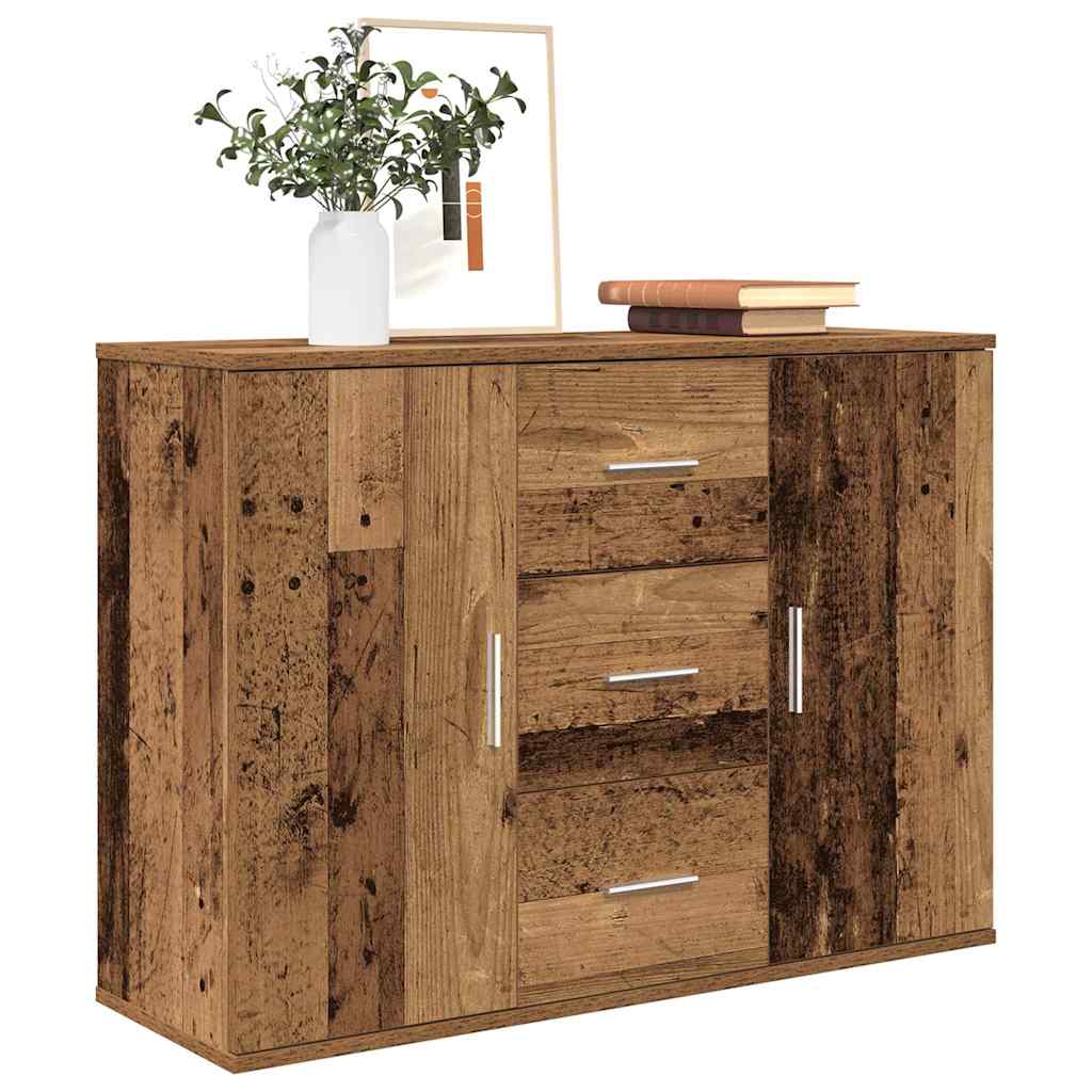 Modern Wooden Sideboard Storage Cabinet Unit With 2 Doors & 3 Drawers Wood