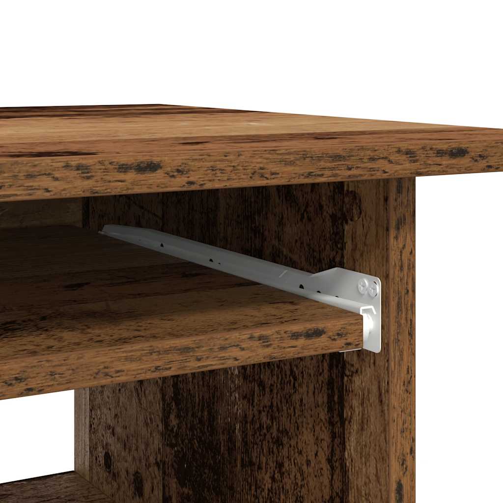 Modern Wooden Home Office Computer Desk Table With Keyboard Tray Storage
