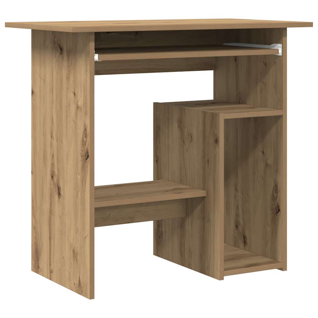 Modern Wooden Home Office Computer Desk Table With Keyboard Tray Storage