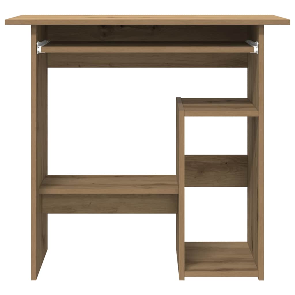 Modern Wooden Home Office Computer Desk Table With Keyboard Tray Storage