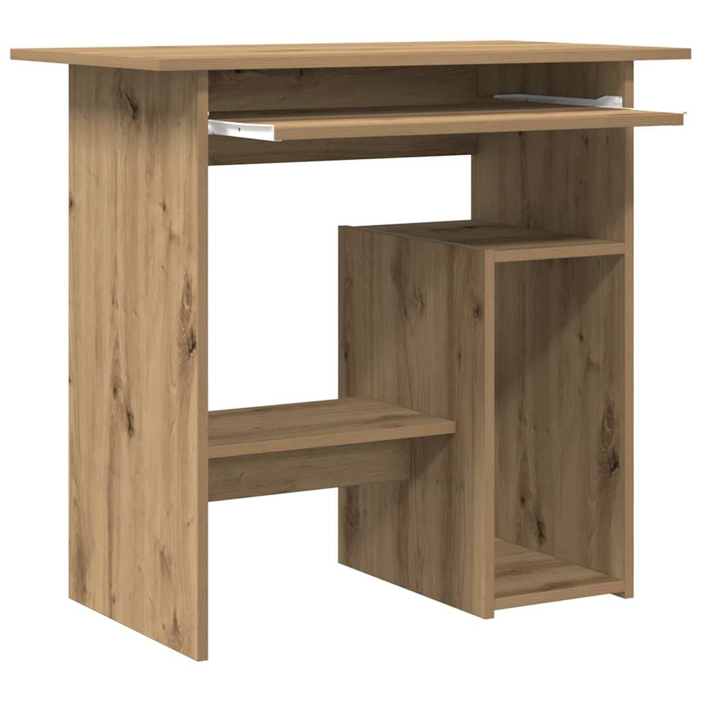 Modern Wooden Home Office Computer Desk Table With Keyboard Tray Storage