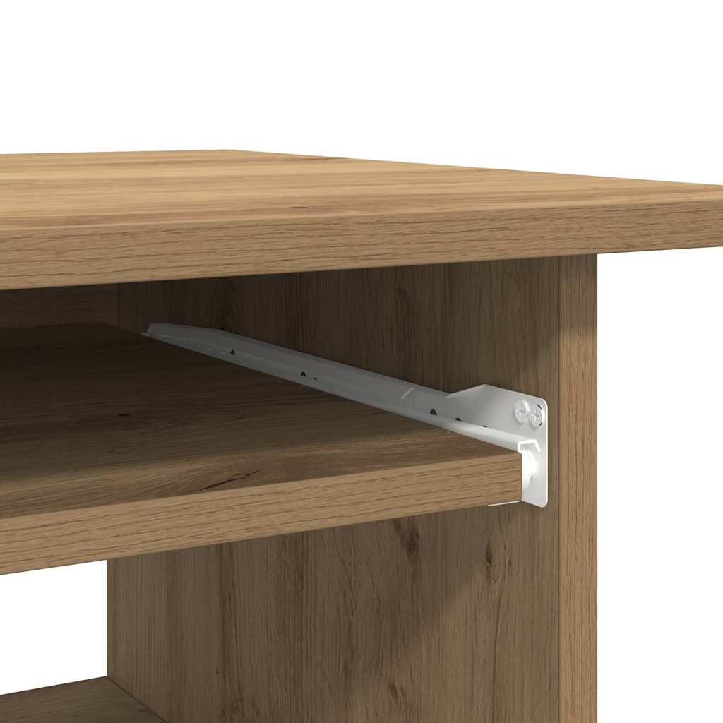 Modern Wooden Home Office Computer Desk Table With Keyboard Tray Storage