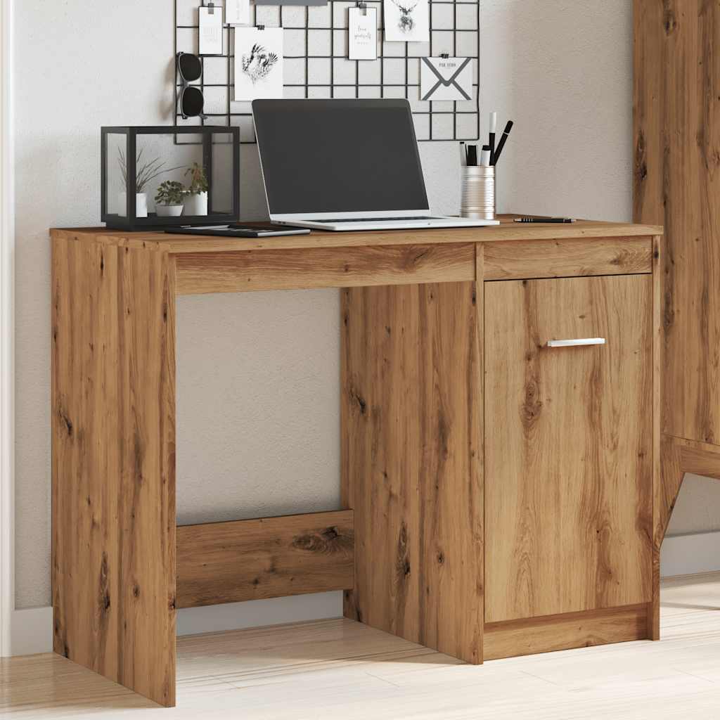 Modern Wooden Home Office Computer Desk Table With Storage Cupboard Wood