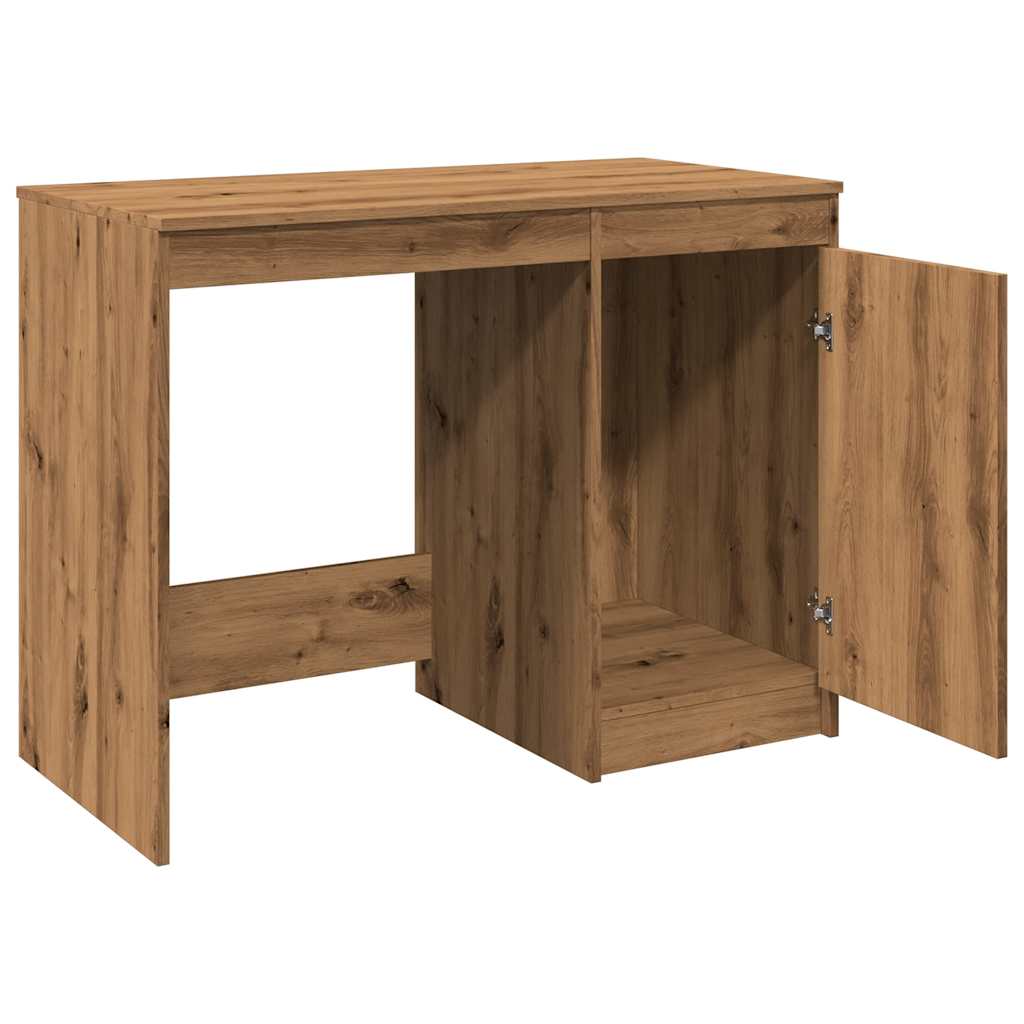 Modern Wooden Home Office Computer Desk Table With Storage Cupboard Wood