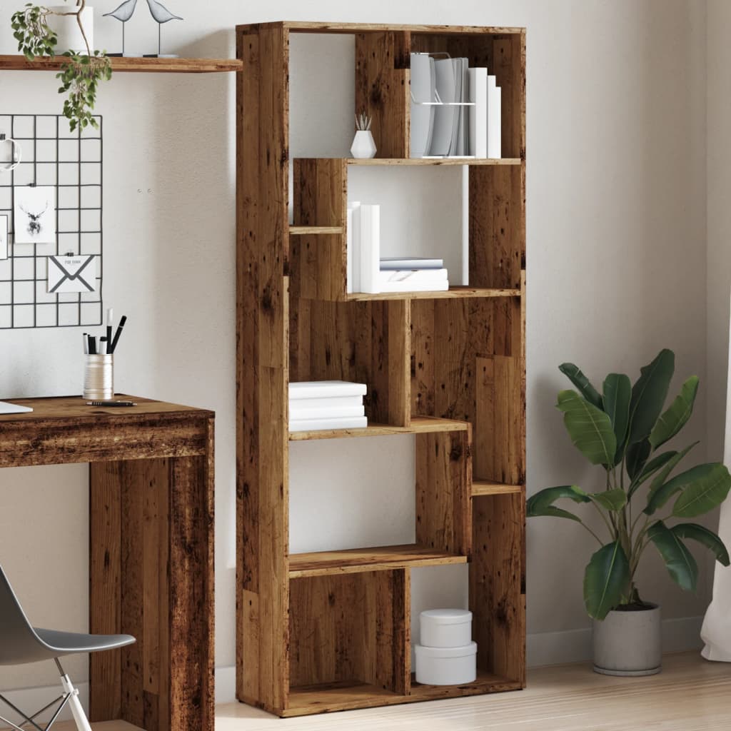 Modern Wooden Tall Open Bookcase Book Storage Cabinet Shelving Storage Display