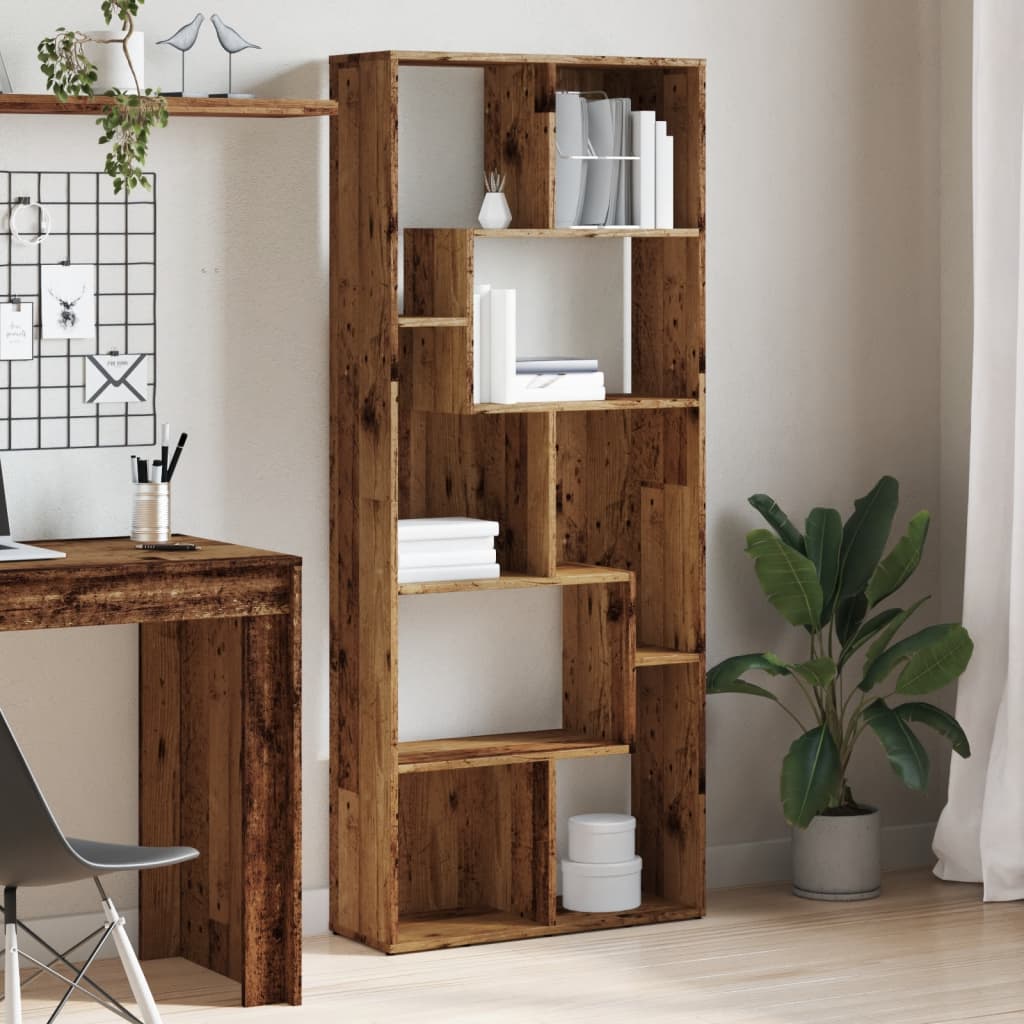 Modern Wooden Tall Open Bookcase Book Storage Cabinet Shelving Storage Display