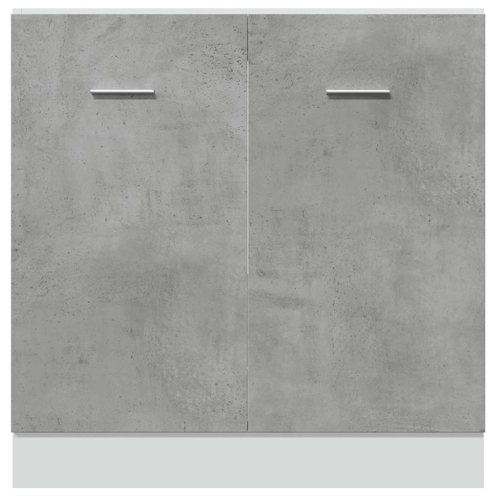 Sink Bottom Cabinet Lyon Concrete Grey 80x46x81.5 cm Engineered Wood