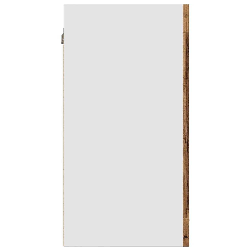 Hanging Glass Cabinet Lyon Old Wood 40x31x60 cm Engineered Wood