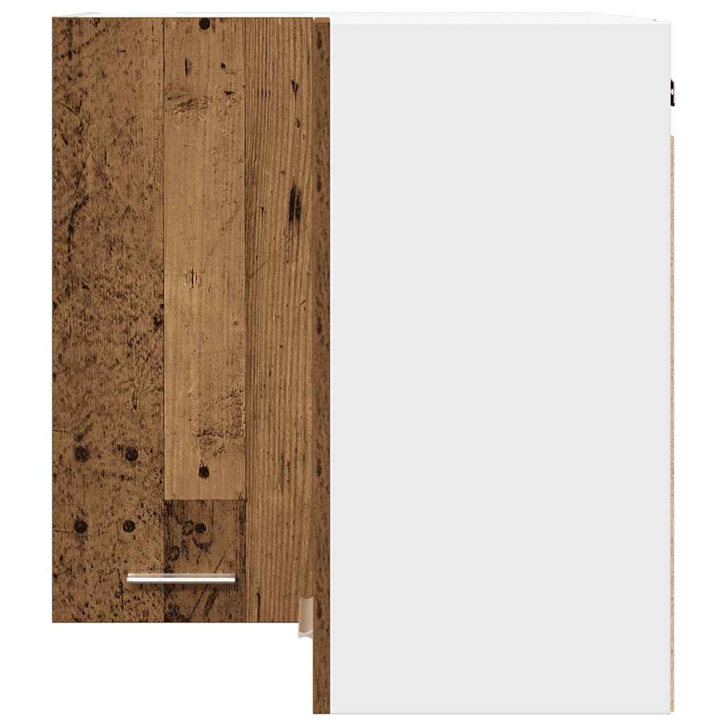Hanging Corner Cabinet Lyon Old Wood 57x57x60 cm Engineered Wood