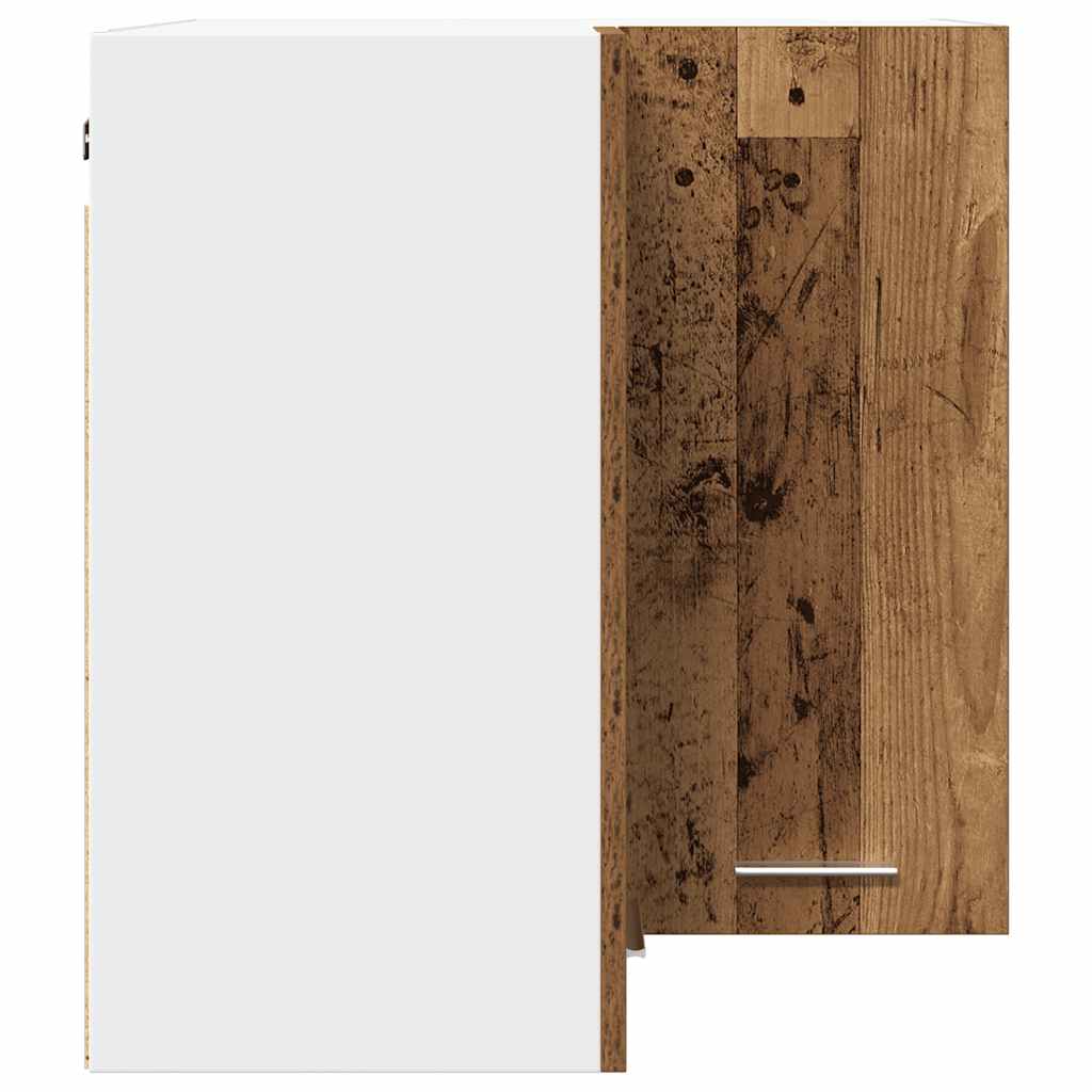 Hanging Corner Cabinet Lyon Old Wood 57x57x60 cm Engineered Wood