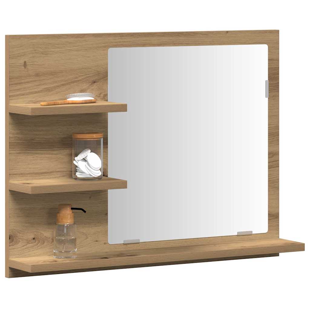 Bathroom Mirror Cabinet Artisan Oak 60x10.5x45 cm