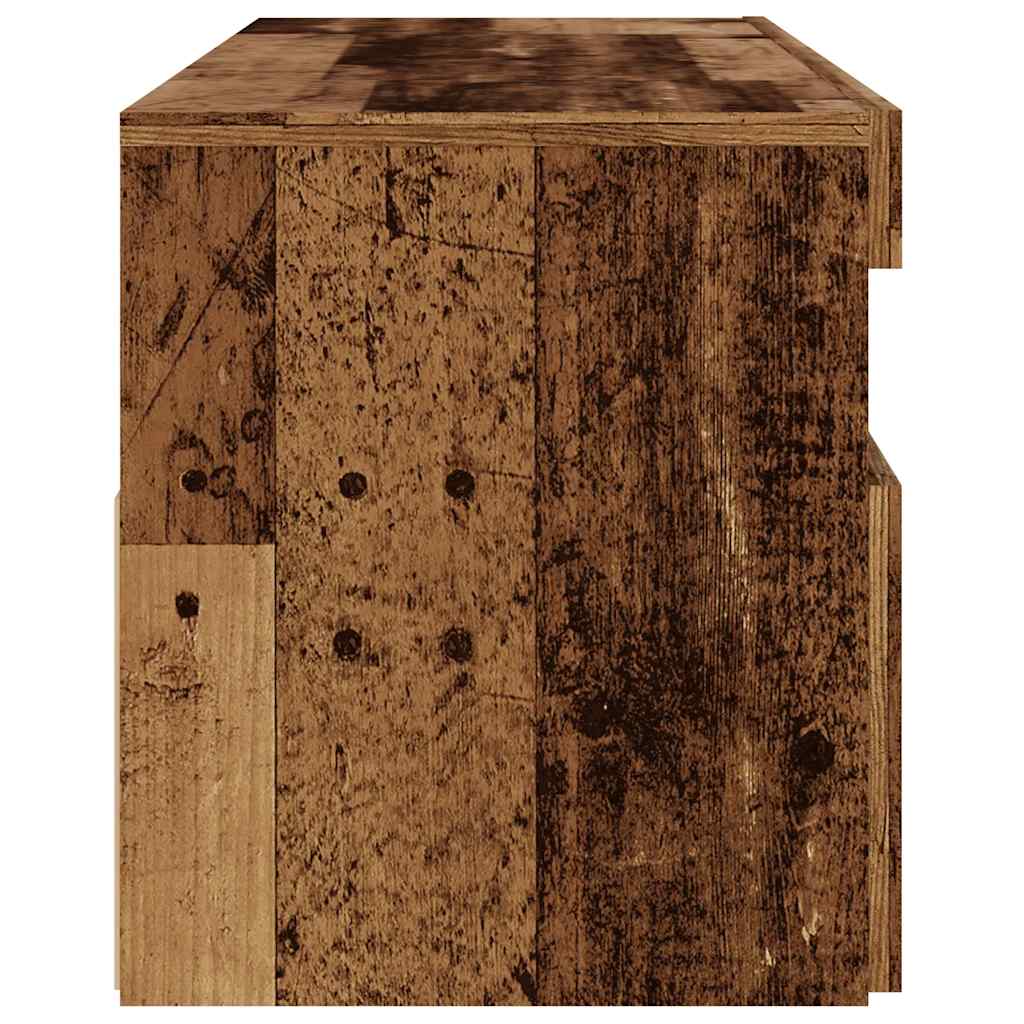 Modern Wooden TV Tele Stand Media Unit Cabinet With Storage & LED Lights Wood