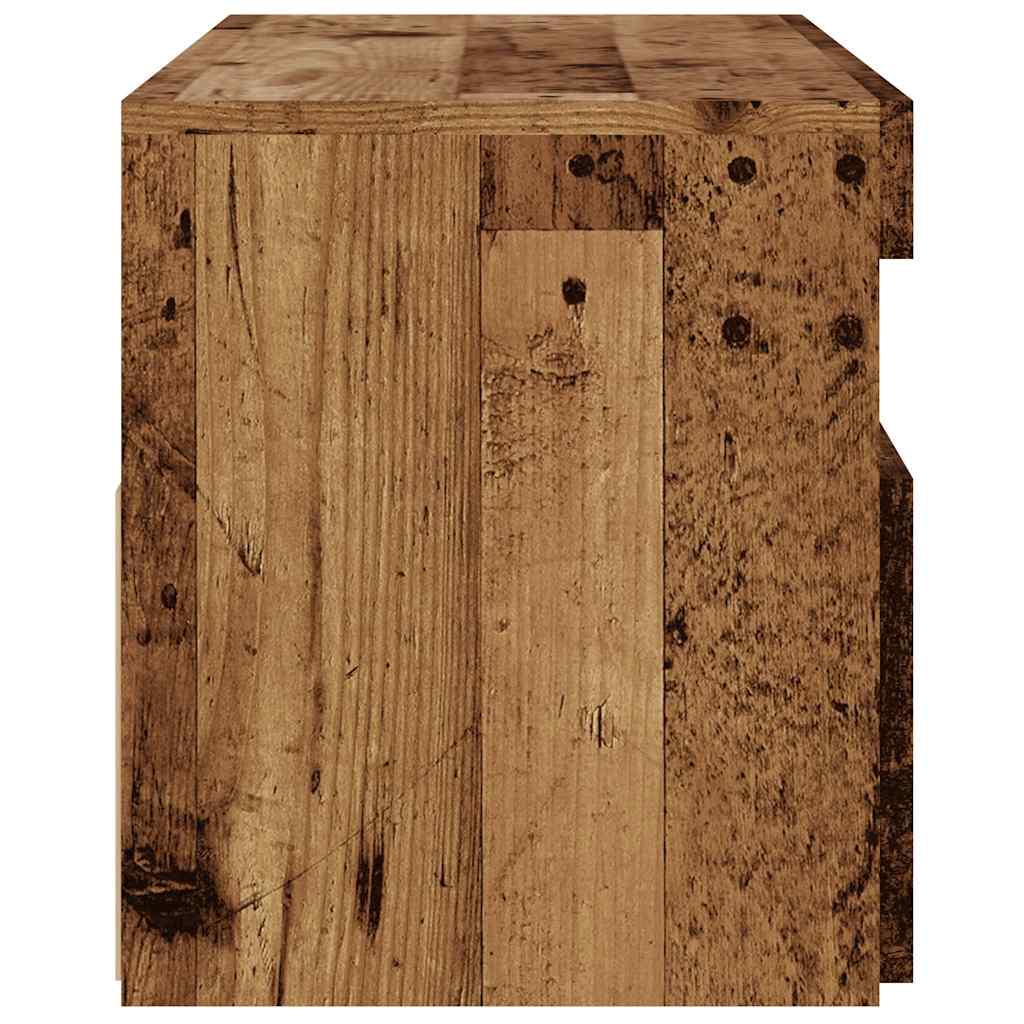 Modern Wooden TV Tele Stand Media Unit Cabinet With Storage & LED Lights Wood