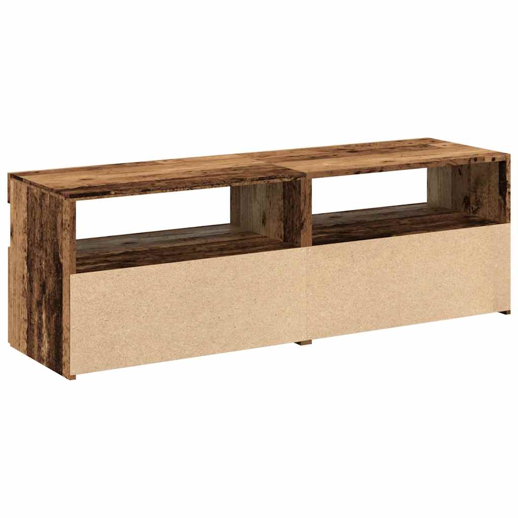 TV Cabinets with LED Lights 2 pcs Old Wood Engineered Wood