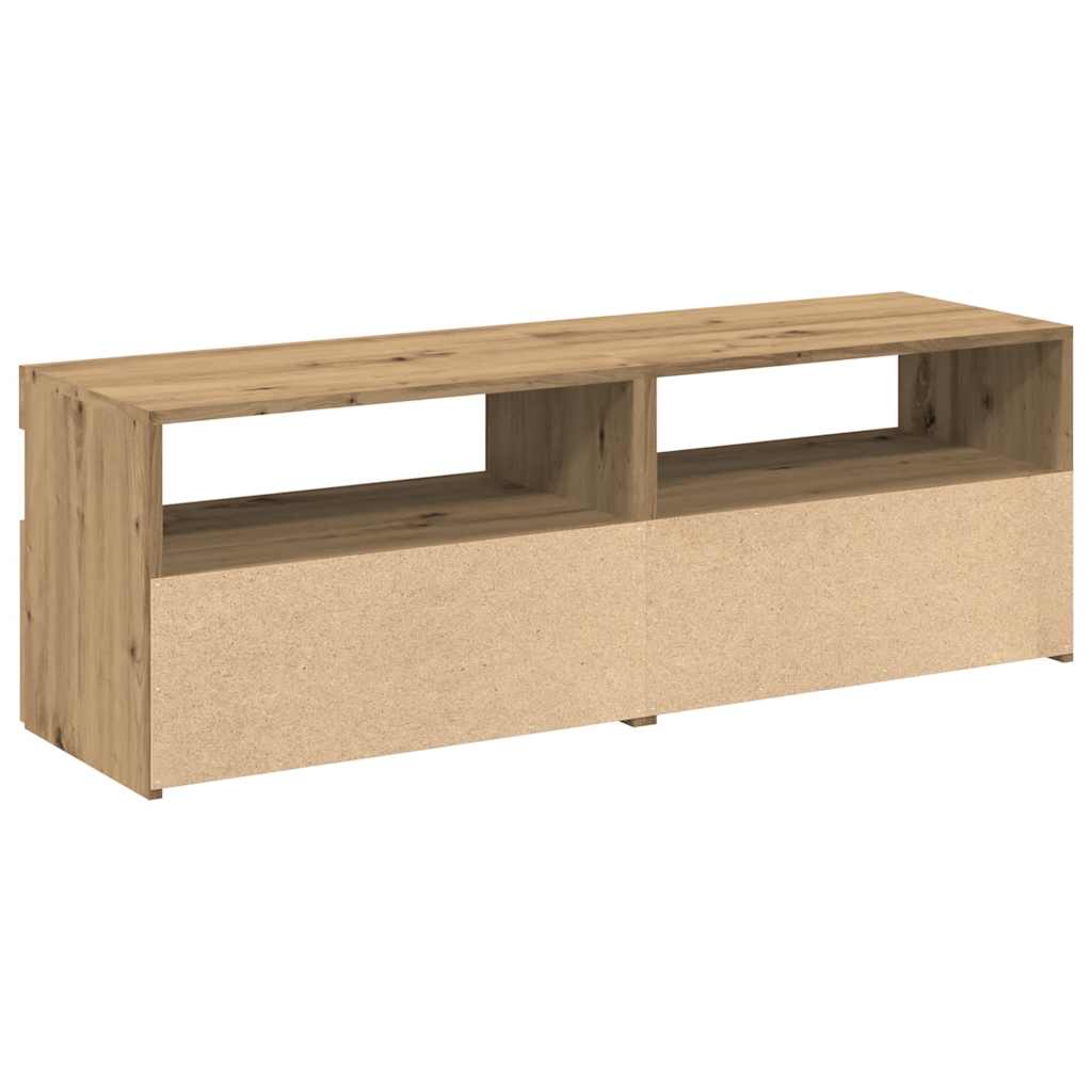 TV Cabinets with LED Lights 2 pcs Artisan Oak Engineered Wood