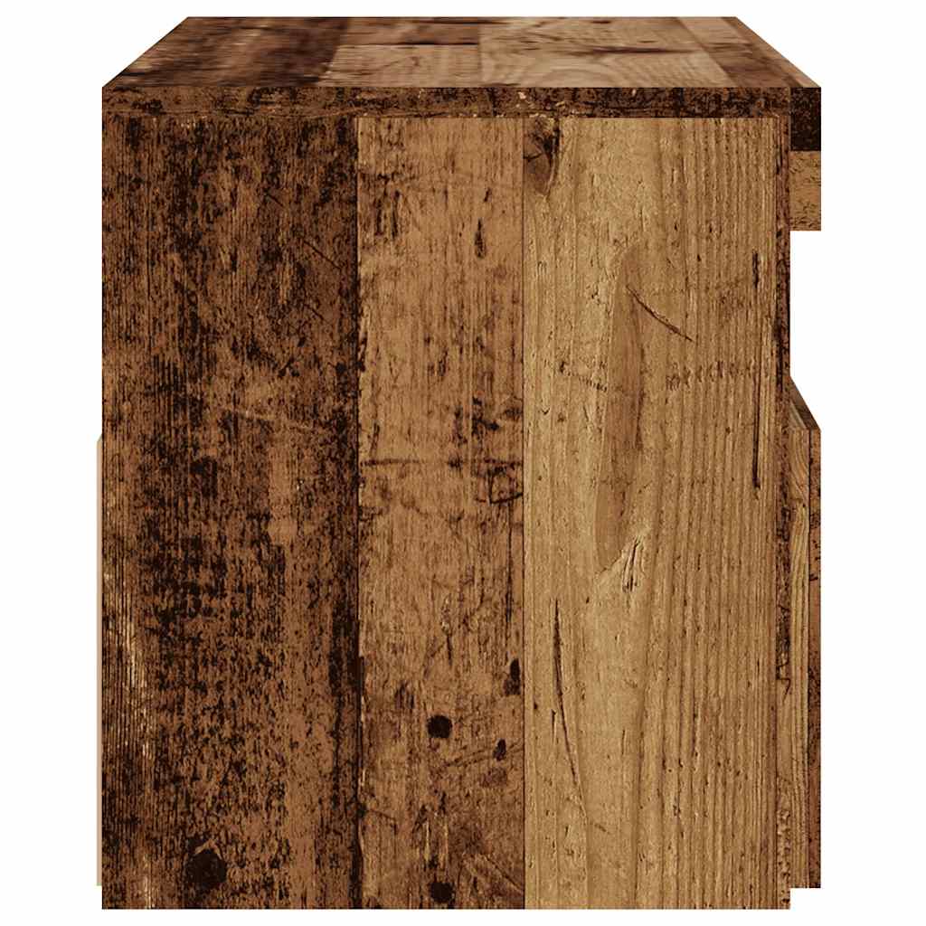 TV Cabinets with LED Lights 2 pcs Old Wood Engineered Wood