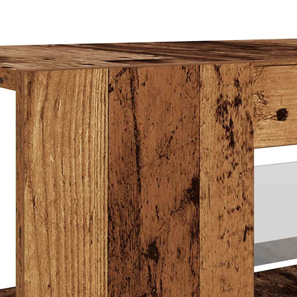 Modern Wooden TV Tele Stand Media Unit Cabinet With LED Lights & Storage Shelves