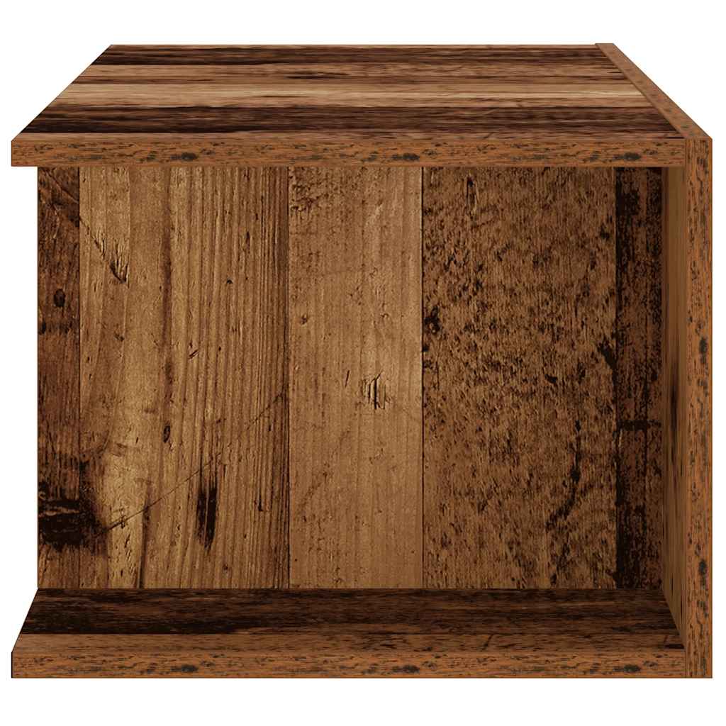 TV Cabinet with LED Lights Old Wood 90x39x30 cm Engineered Wood