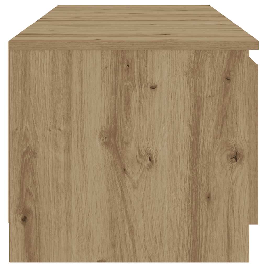 TV Cabinet with LED Lights Artisian Oak 140x40x35.5 cm Engineered Wood