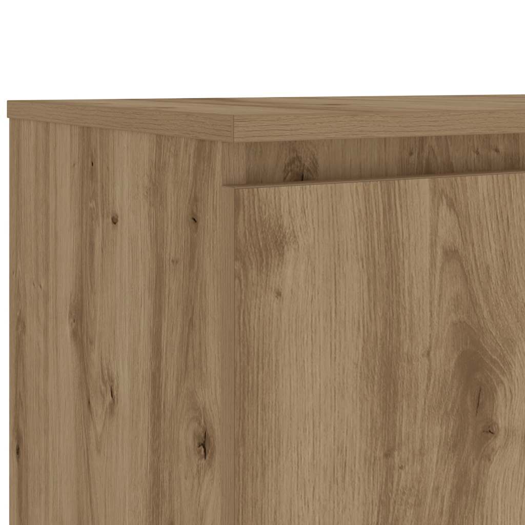 TV Cabinet with LED Lights Artisian Oak 140x40x35.5 cm Engineered Wood