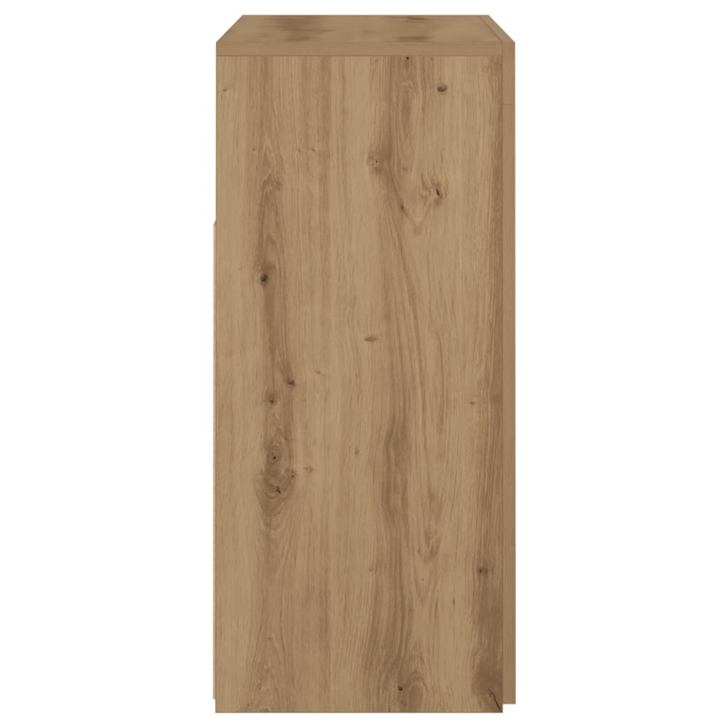 Sideboard with LED Lights Artisan Oak 80x35x75 cm Engineered Wood