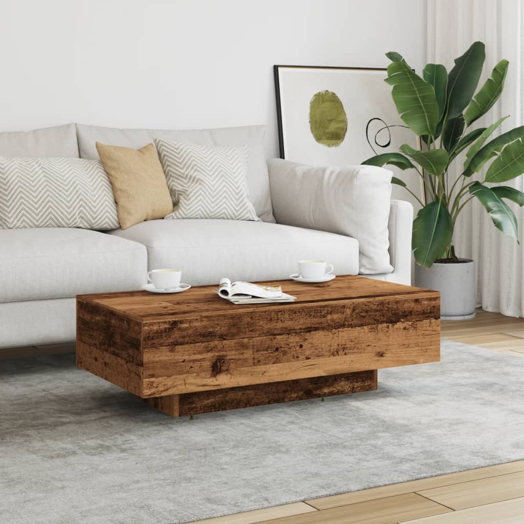 Coffee Table Old Wood 100x49.5x31 cm Engineered Wood