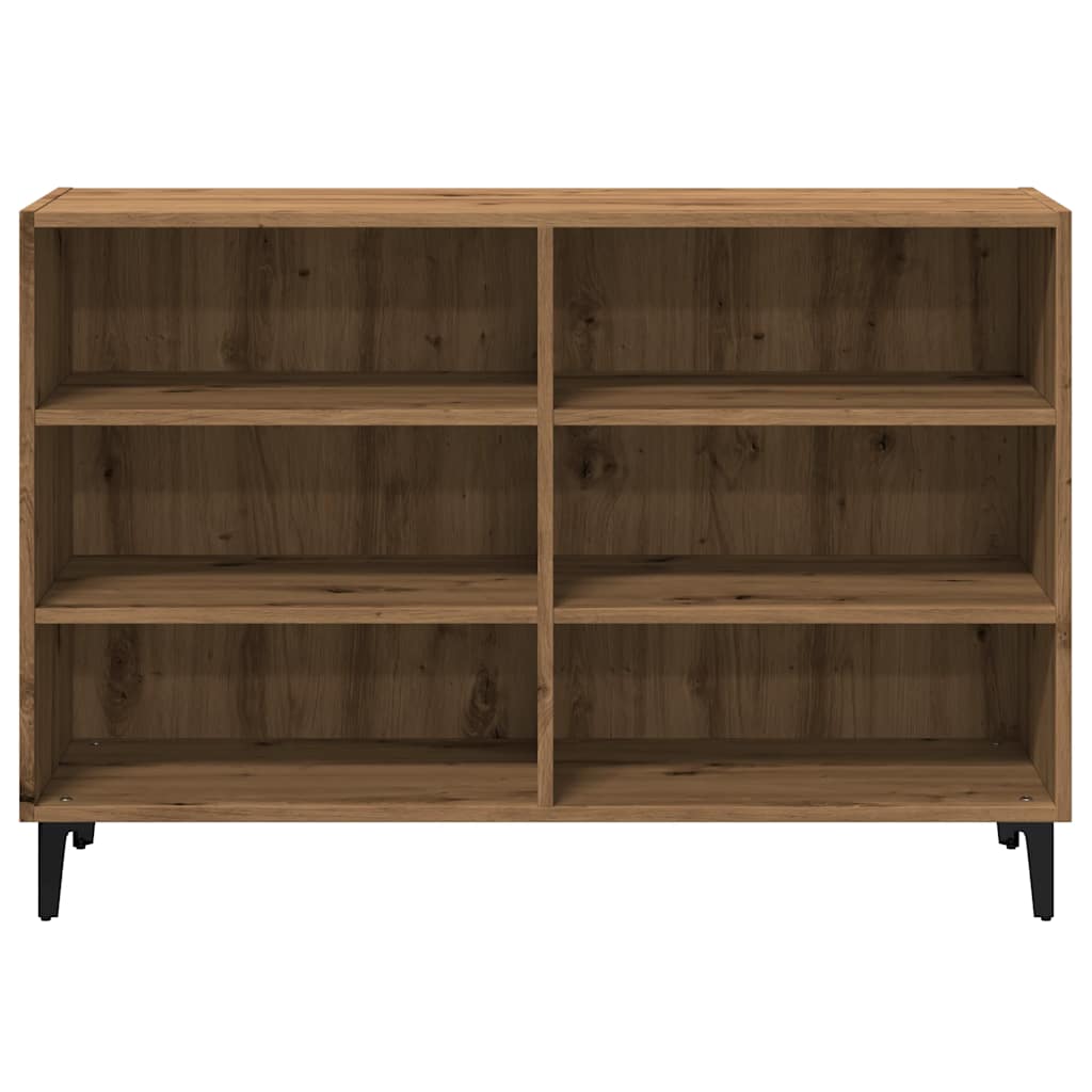 Modern Wooden Open Sideboard Storage Cabinet Unit With 6 Compartments