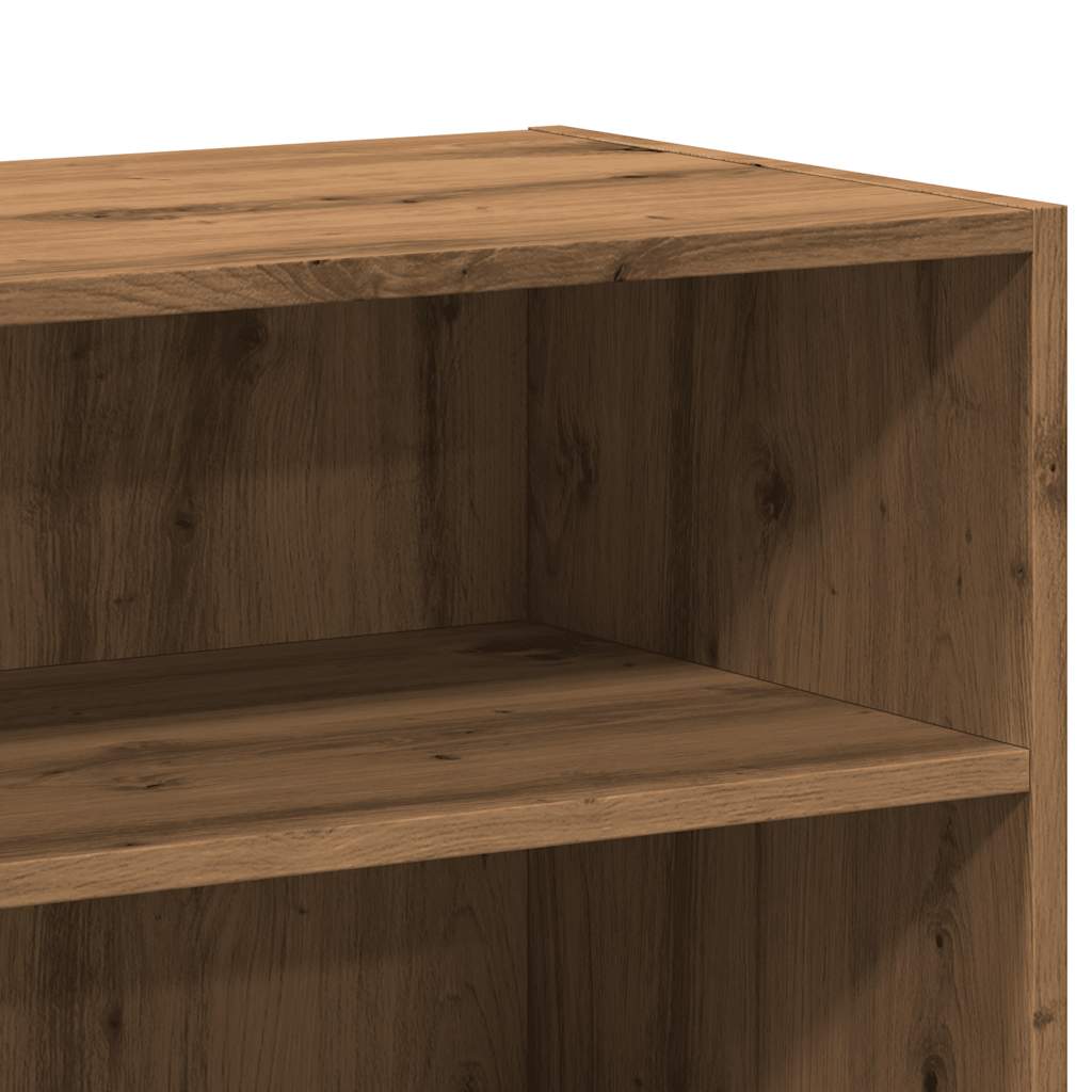 Modern Wooden Open Sideboard Storage Cabinet Unit With 6 Compartments
