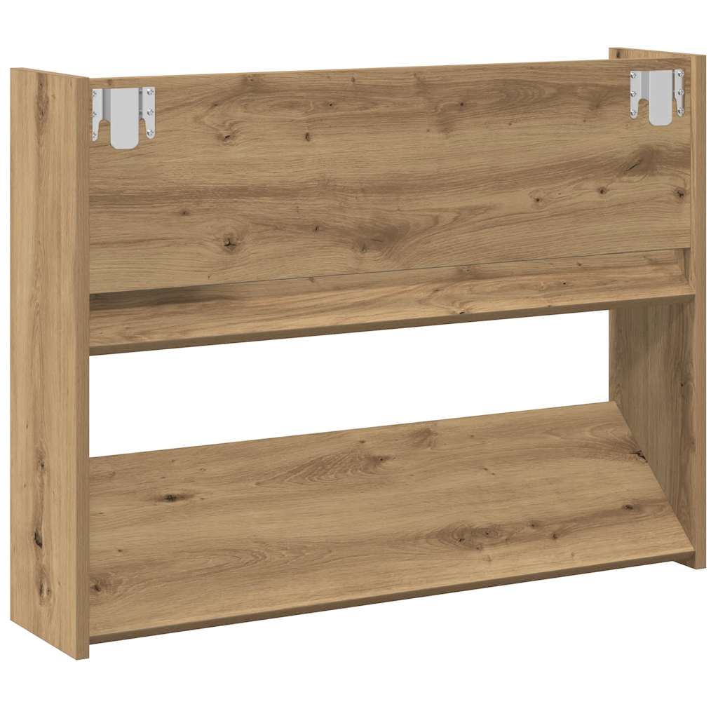 Wall Shoe Cabinet Artisan Oak 80x18x60 cm Engineered Wood