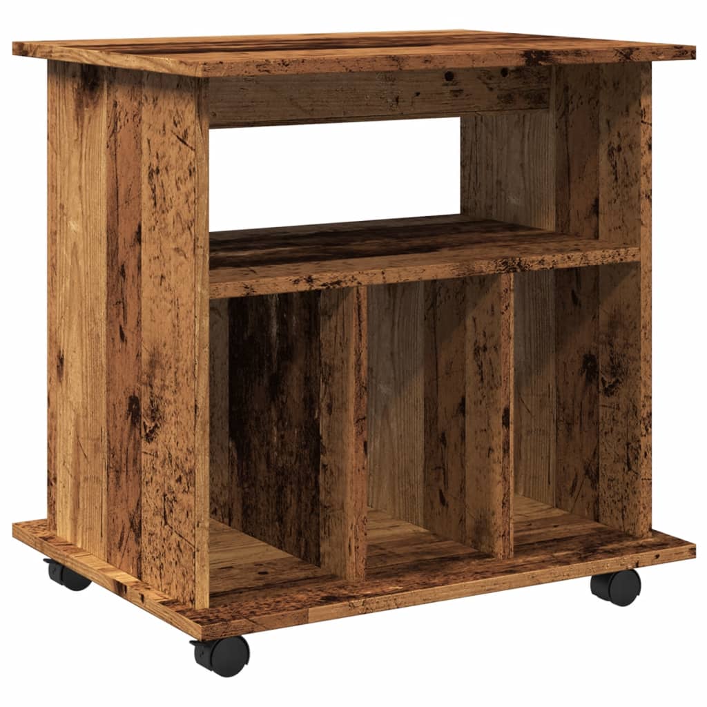 Rolling Cabinet Old Wood 60x45x60 cm Engineered Wood