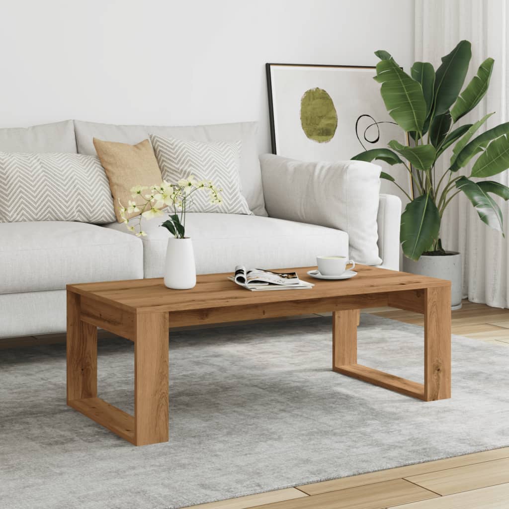 Coffee Table Artisan Oak 102x50x35 cm Engineered Wood