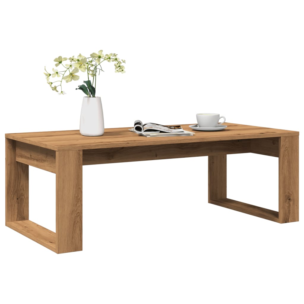 Coffee Table Artisan Oak 102x50x35 cm Engineered Wood