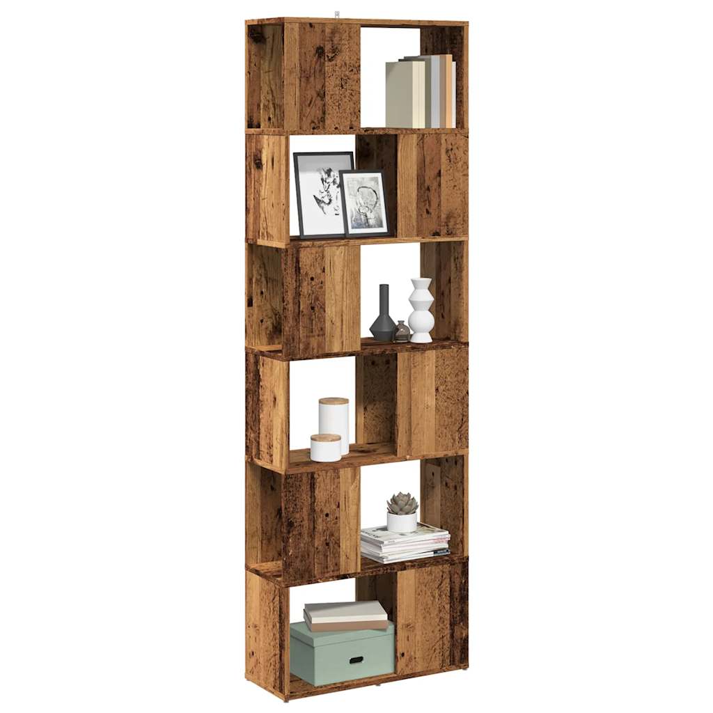 Modern Wooden Tall Open Bookcase Book Storage Cabinet Room Divider Wood