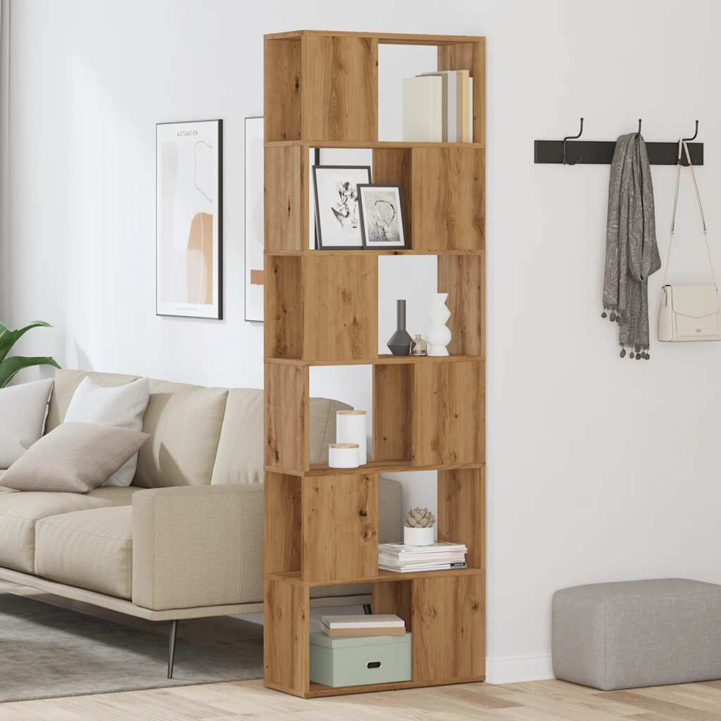 Modern Wooden Tall Open Bookcase Book Storage Cabinet Room Divider Wood