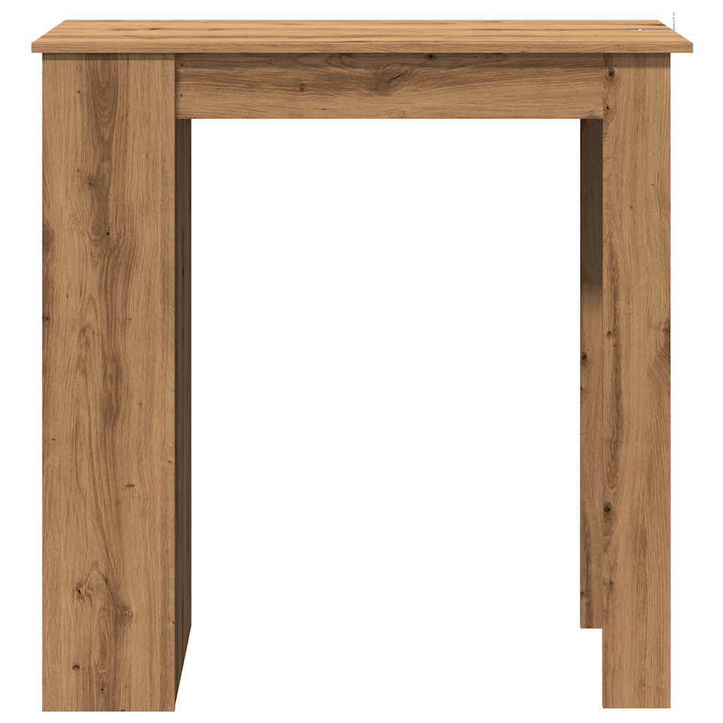 Modern Wooden High Bar Table With Open Storage Shelves Wood Table
