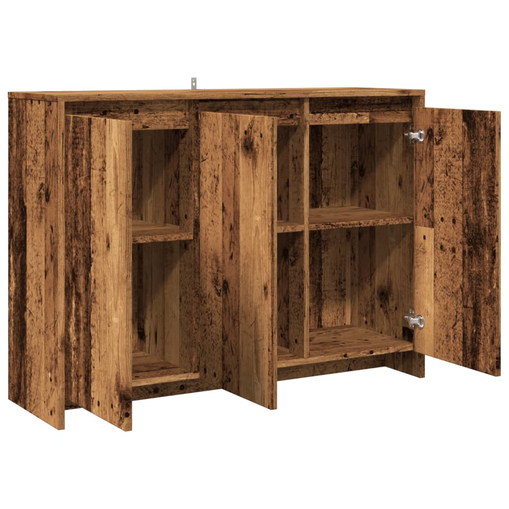 Modern Wooden 3 Door Home Sideboard Storage Cabinet Wood Dining Room Unit