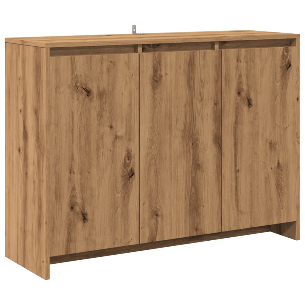 Modern Wooden 3 Door Home Sideboard Storage Cabinet Wood Dining Room Unit